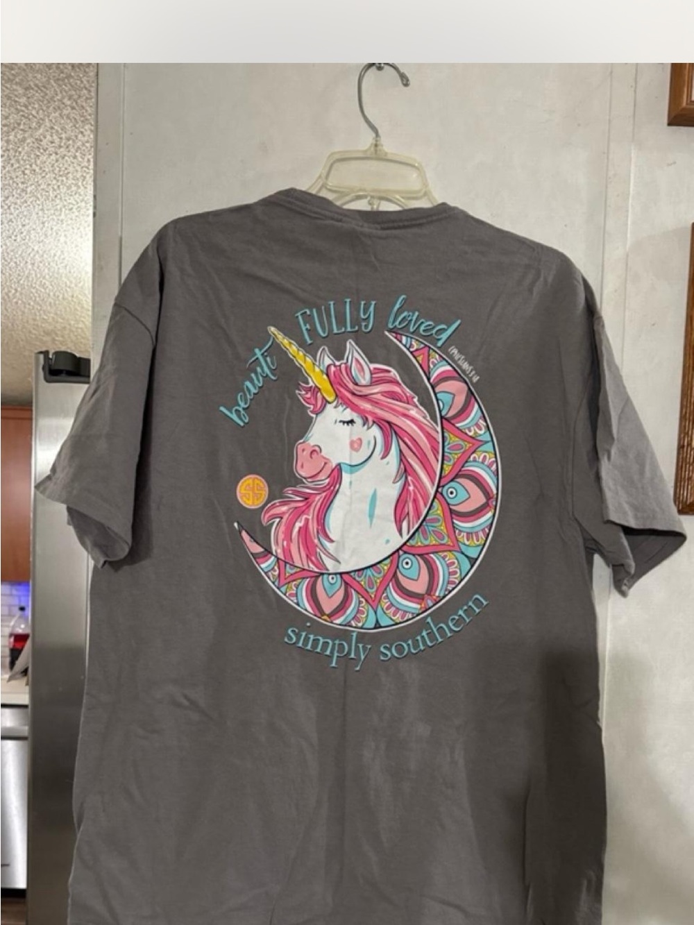 Simply Southern Gray Unicorn Graphic Tee -
